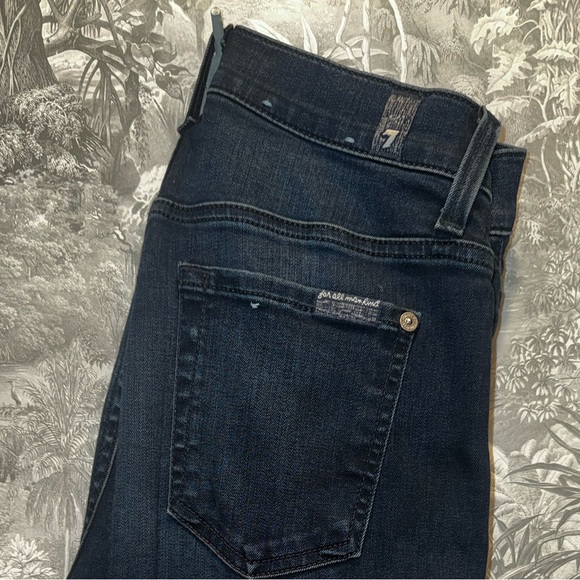 7 For All Mankind Dark Wash Bl(air) Skinny Jeans - size 25 - Picture 2 of 10